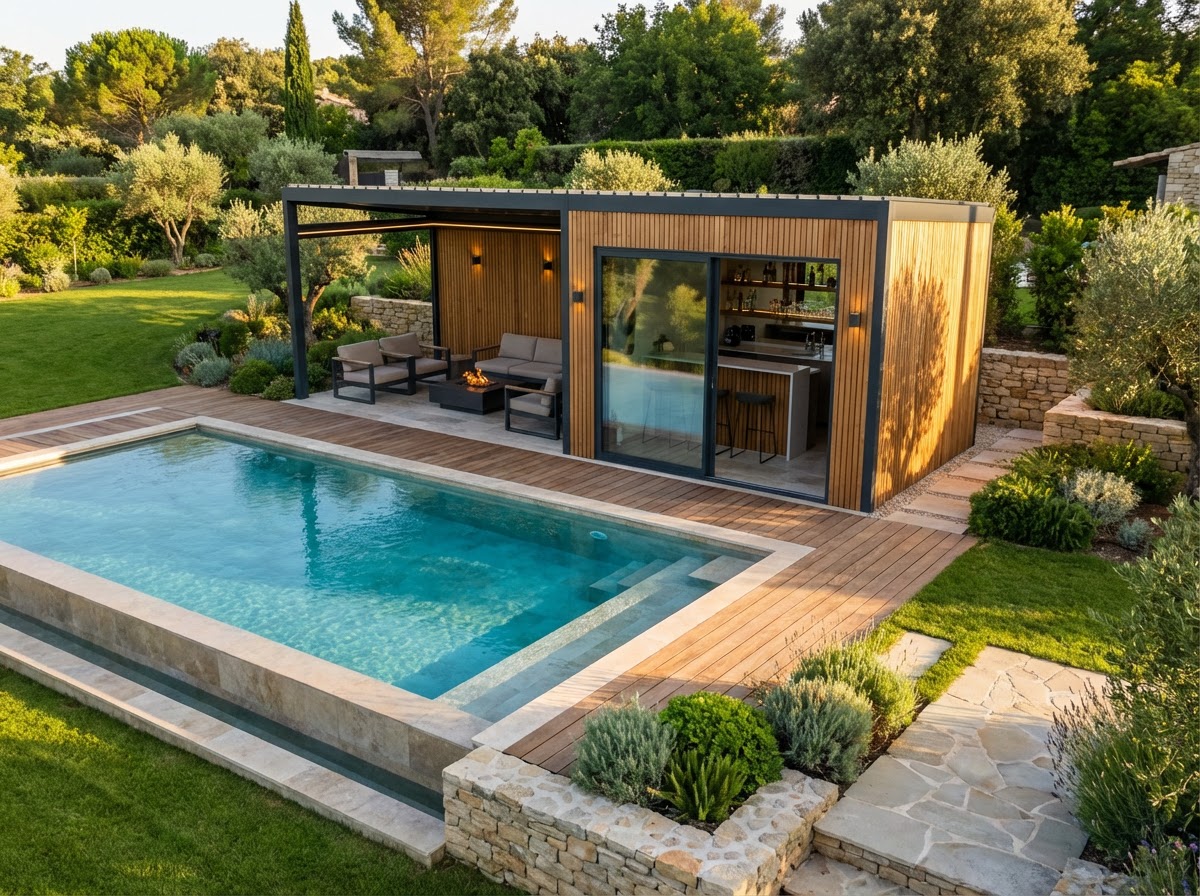 Pool house Metal Home Construction